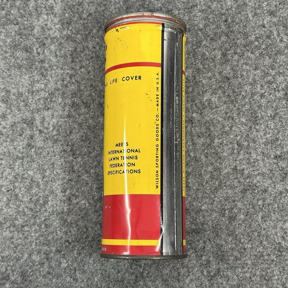 Vintage 60's Wilson Championship Tennis Balls Can 2 Balls Game Sport Room Decor - Picture 3 of 7